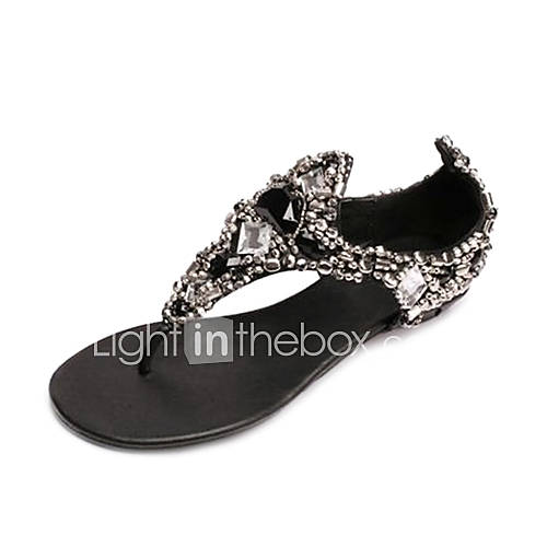 Leatherette Womens Flat Heel Flip Flops Slippers Shoes(More Colors)