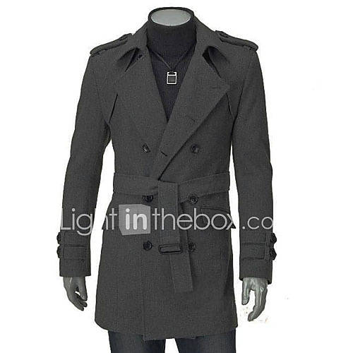 Men's Solid Color Long Sleeve Fashion Fitted Coat 1656222 2016 – $8.99