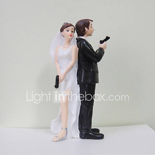 Secret Agents Bride Groom Wedding Cake Topper