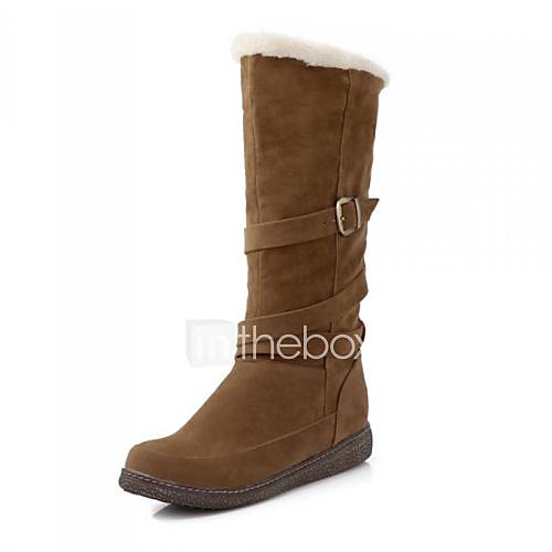 Women's Shoes Fashion Boots Flat Heel Mid-Calf Boots with Buckle More ...