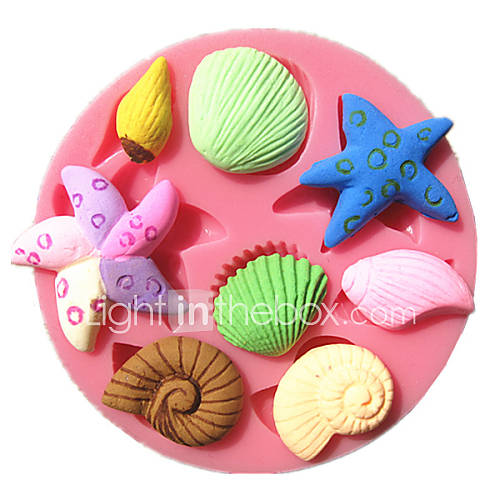 Sea Starfish Snail Conch Shell Fondant Cake Molds Chocolate Mould For ...