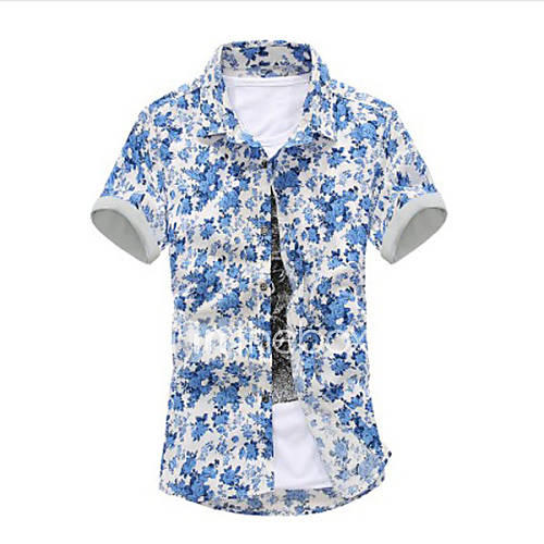 Men's Casual Floral Short Sleeve Shirts 3017066 2016 – $16.99
