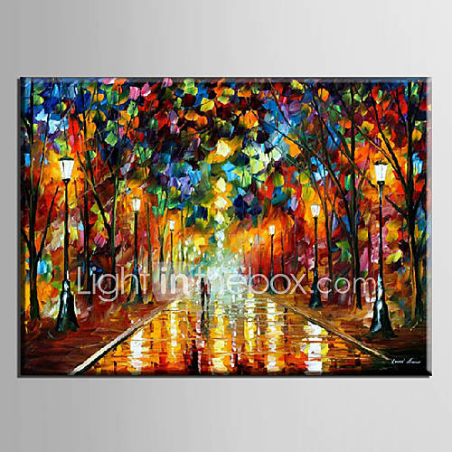 Oil Painting Decoration Abstract Night Scene Hand Painted Canvas with ...