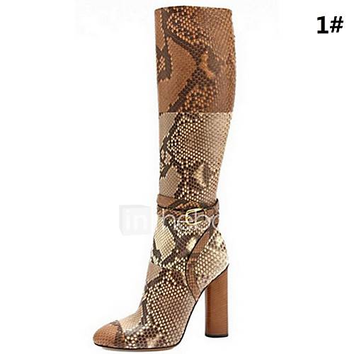 Women's Shoes Leather Chunky Heel Fashion Boots Boots Office & Career ...