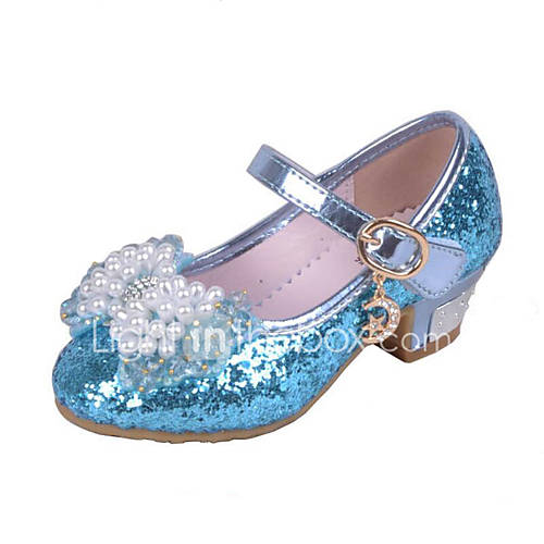 Girls Glass Slipper Princess Crystal Shoes Soft Bottom Dress shoes ...