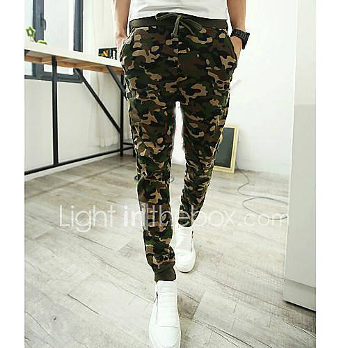 Men's Camo Athletic Wei Pants Feet Pants Harem Pants Casual Pants ...